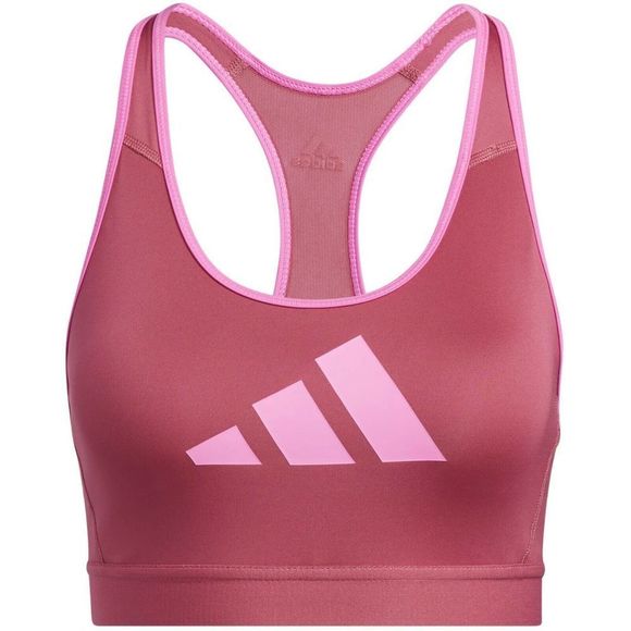adidas GM6181 Women Sz Medium Pink/Magenta Don't Rest 3 Bars Training Sports Bra - Picture 3 of 4